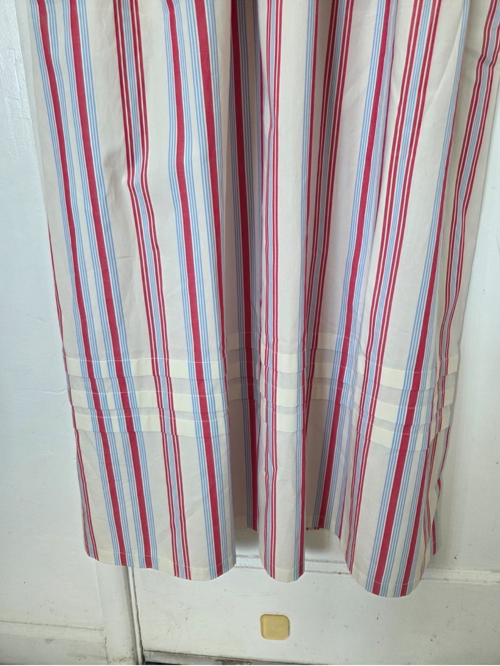 Caroline Constas Pink & Cream Striped Maxi Dress with Ruffle Collar - Picture 3 of 5